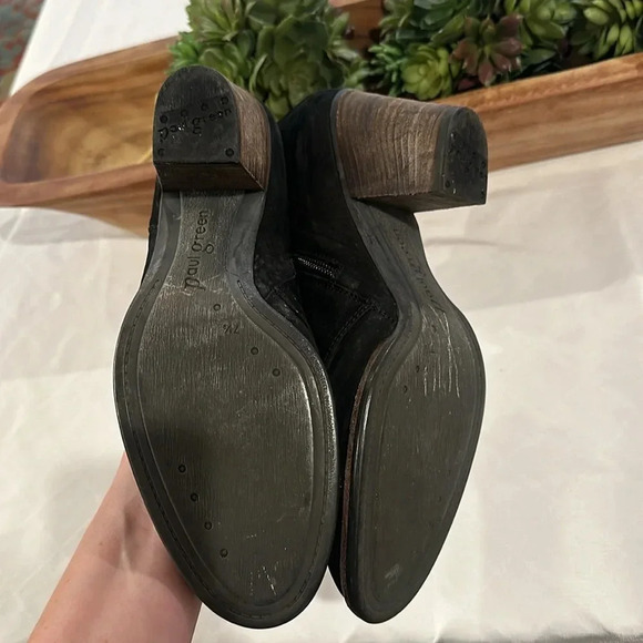 PAUL GREEN Natick Black Suede Zip Ankle Boots booties size UK  7.5 US 9.5 EUC‎ - Picture 5 of 6